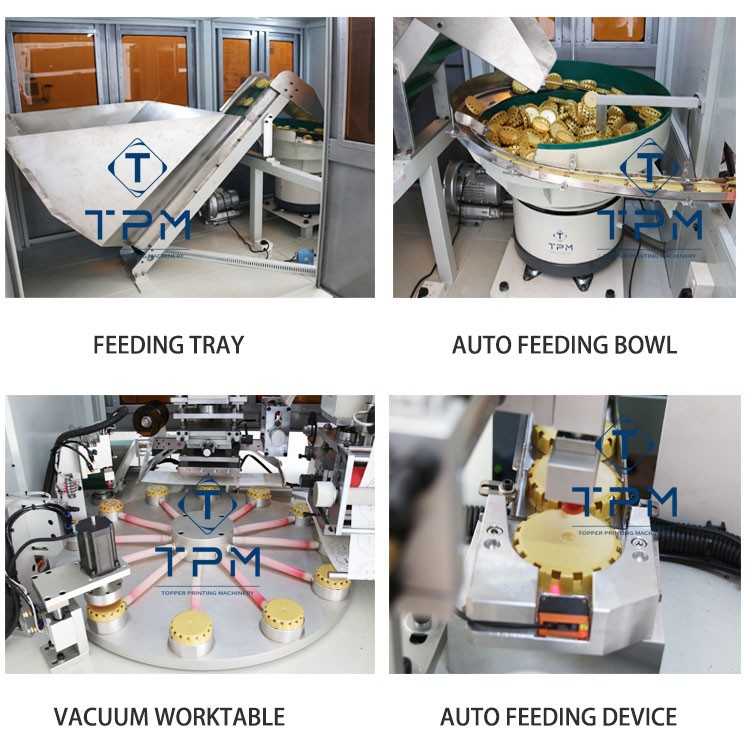 Automatic Hot Stamping On Bottle Lid
